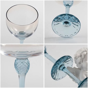 Copa de <span class=keywords><strong>Vino</strong></span> de Lujo Hecha a Mano para Bodas, Adornada con Diamantes Dorados, Elegante Copa de <span class=keywords><strong>Vino</strong></span> Tinto Vintage para el Hogar y Fiestas - Product Image 2