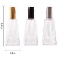 Flacon pulvérisateur en verre plat de 10 ml en forme de dentifrice avec bouchon à vis, pompe à fine brume sérigraphiée pour emballages cosmétiques et de parfum