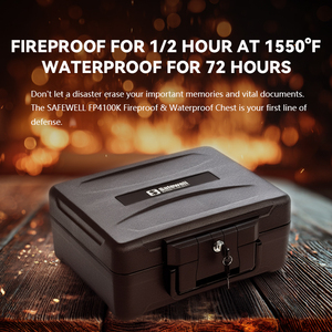 <span class=keywords><strong>Coffre</strong></span>-fort <span class=keywords><strong>ignifuge</strong></span> portable Safewell <span class=keywords><strong>Coffre</strong></span>-fort de sécurité résistant au feu et à l'eau avec serrure à clé pour usage domestique - Product Image 5