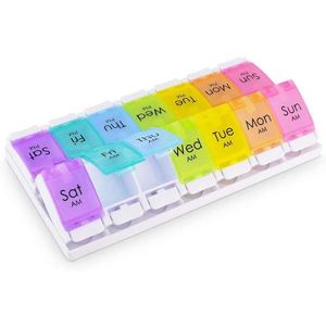 Caja Organizadora de Pastillas Portátil al por Mayor con Compartimentos, Estuche para Almacenamiento de Medicamentos Diarios y de Viaje - Product Image 3