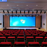 Mur vidéo LED fixe d'intérieur pour salle de conférence universitaire, auditorium, affichage multimédia, présentation couleur intégrale, service frontal