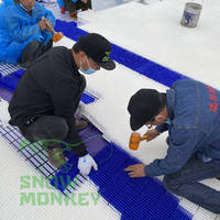 SNOW MONKEY Vente chaude de neige artificielle pour piste de ski sèche intérieure et extérieure, tapis de glisse sèche