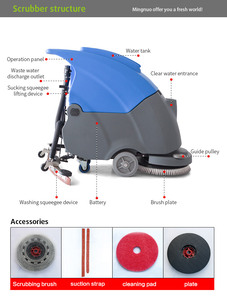 MN-V5 <span class=keywords><strong>lavapavimenti</strong></span> elettrici a pavimento con passeggio automatico con spazzole laterali a batteria - Product Image 6