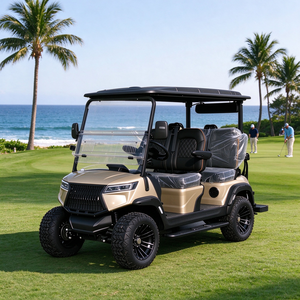 Carrito de golf eléctrico elevado de 4 plazas, de alta resistencia, para playa y caminos rurales - Product Image 1