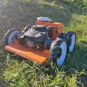 휠 로봇 잔디 깎는 기계 원격 제어 잔디 깎는 기계 정원 잔디 깎는 기계