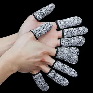 Sarung tangan pelindung jari Anti potong, alat dapur penutup jari Level 5 kekuatan tinggi keamanan fleksibel Anti potong