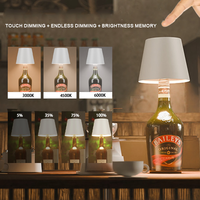 Lampe LED de table atmosphérique en forme de bouchon de bouteille pour bars, restaurants et camping en extérieur