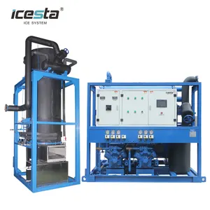 High end ICESTA 1 10 15 20 ton tube ice machine maker with unique vivid H-M interactive control system