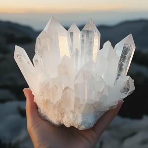 Vente en gros de grappes de cristaux de quartz blanc naturel clair pour la guérison et la décoration - Product Image 4