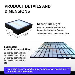 Jeux de sol interactifs de projection de <span class=keywords><strong>marelle</strong></span>, jeux de sol à LED activés par la grille - Product Image 5