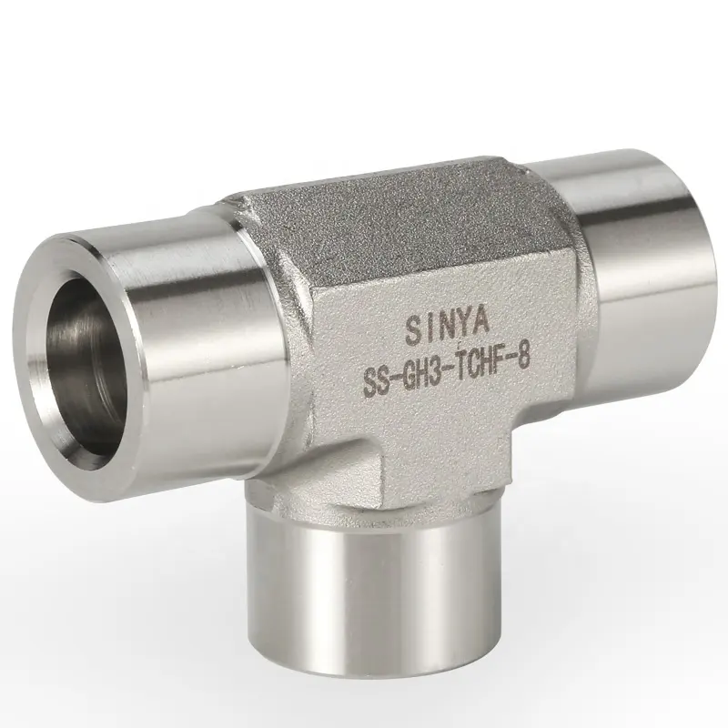 Fitting Tube Adaptor Stainless 316/316L 6000 PSI Monel Duplex SW BW Instrumentasi Foged Pipa Weld Fitting Tee