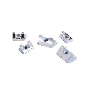 Écrou à ressort en profilé d'aluminium M5 M6 M8, écrou de retenue à tête plate métrique moulé sous pression pour connecteurs d'assemblage - Product Image 1