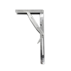 Support d'étagère robuste en acier inoxydable avec charnière pour fixation murale - Product Image 1