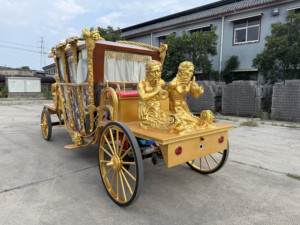 HengYiSheng Véhicule utilitaire Sculpture de calèche sans chevaux Calèche royale Transport électrique spécial Prix usine - Product Image 6