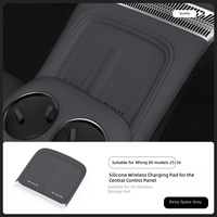 Chargeur sans fil pour console centrale de voiture, tapis en silicone antidérapant pour Xpeng X9 2023-2026, accessoires intérieurs en silicone