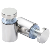 Vis de fixation en laiton pour panneaux publicitaires, vis de fixation pour miroirs, supports muraux en acier, supports de fixation pour verre et acrylique, entretoises de fixation
