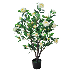 Trang trí nhân tạo Bonsai màu xanh lá cây cây hoa trà hoa cây - Product Image 2