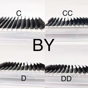 Bởi Chồn Lash Lai Nga Khối Lượng Hàn Quốc Lông Mi Giả OEM Nhãn Hiệu Riêng Velour Lụa Nhung Tối 0.02 0.25 Lash Mở Rộng Khay - Product Image 6