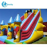 Glissière gonflable bon marché, château gonflable d'extérieur, maison gonflable pour enfants, avec glissière pour fête