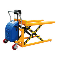 Chariot élévateur à ciseaux hydraulique électrique, transpalette HGTP.LT BS-EB 0,8 kW, hauteur de levage 85 mm, table 1100x680 mm, 4 roues pivotantes