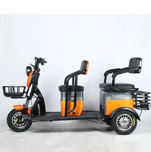 High Quality Cargo Fat Tire Large Size 600W 48V 60V Fat Tire Open Scooter Passengers 3 Wheels Electric Tricycles