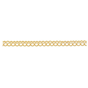 Strisce di pizzo Ilan 1,2 cm x 35 m colore oro per artigianato e decorazioni - Product Image 1