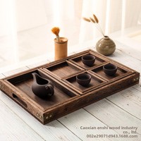 Ensemble de table à thé sept pièces avec soucoupe, plateau de style brasero, design rétro minimaliste de luxe, pour café et thé, en stock pour hôtel