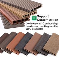 Panneaux de revêtement de sol en composite bois-plastique (WPC) pour extérieur, conçus en usine, ensemble de lames de terrasse en WPC