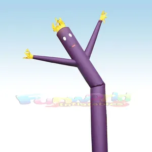 批发广告装饰天空木偶飞家伙挥舞男子充气15英尺紫色空气舞者