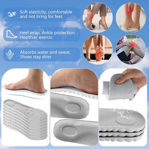 Semelles 4D <span class=keywords><strong>Cloud</strong></span> pour hommes et femmes, inserts souples, mousse à mémoire de forme, semelles amortissantes respirantes pour soulager la douleur, sport, marche - Product Image 3