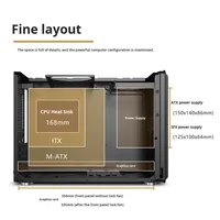 Lecteur inconnu P40 Mesh Mid Tower MicroATX Portable Desktop Compact Gaming Mini Computer Case avec alimentation en stock