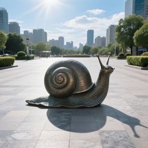 מודרני ומלאטי קישוט בית מודרני מסורתי וחלזונות ברונזה פסלי יד ביד - Product Image 3