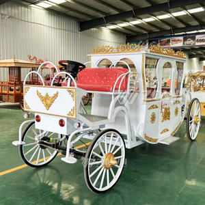 ZOWN Usine Personnalisé 4 Roues Royal Horse Carriage Wedding Carriage Tourist Vehicle 4-6 Personnes 2 Ans Garantie Vente Loisirs - Product Image 4