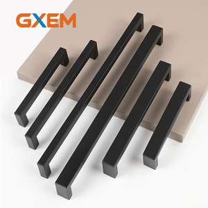 Vintage <strong>Black</strong> Zinc Alloy Stainless Steel Furniture <strong>Door</strong> Handles <strong>Knobs</strong> for Bedroom Kitchen Wardrobe Cabinets Drawer Pulls - Product Image 2