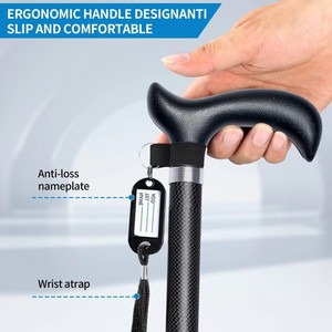 Bastone da Passeggio di Lusso Regolabile, Ausilio per la Deambulazione Rinforzato per Anziani e Disabili - Product Image 1
