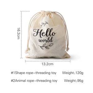 Giocattolo in legno con perline da infilare per bambini 1-3 anni, Montessori, per lo sviluppo della motricità fine, gioco educativo precoce con animali/figure <span class=keywords><strong>geometriche</strong></span> - Product Image 6