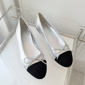 รองเท้าบัลเล่ต์หนังแท้คุณภาพสูงปี 2026 สำหรับผู้หญิง สวมแบบสลิปออน ปิดนิ้วเท้า ดีไซน์โบว์ผูก ทันสมัย เข้าได้กับทุกชุด ใส่ได้ทุกวัน - Product Image 5