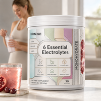 Mélange de poudre de boisson électrolytique sans sucre Cerise Grenade 30 portions Adulte Keto Friendly Vegan Non-OGM