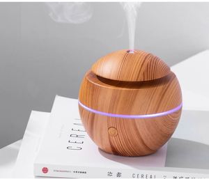 New Hot Sale Mini Usb Air <b>Diffuser</b> Water-soluble Essential Oil Ultrasonic 130ml Wood Grain Air Humidifiers - Product Image 6