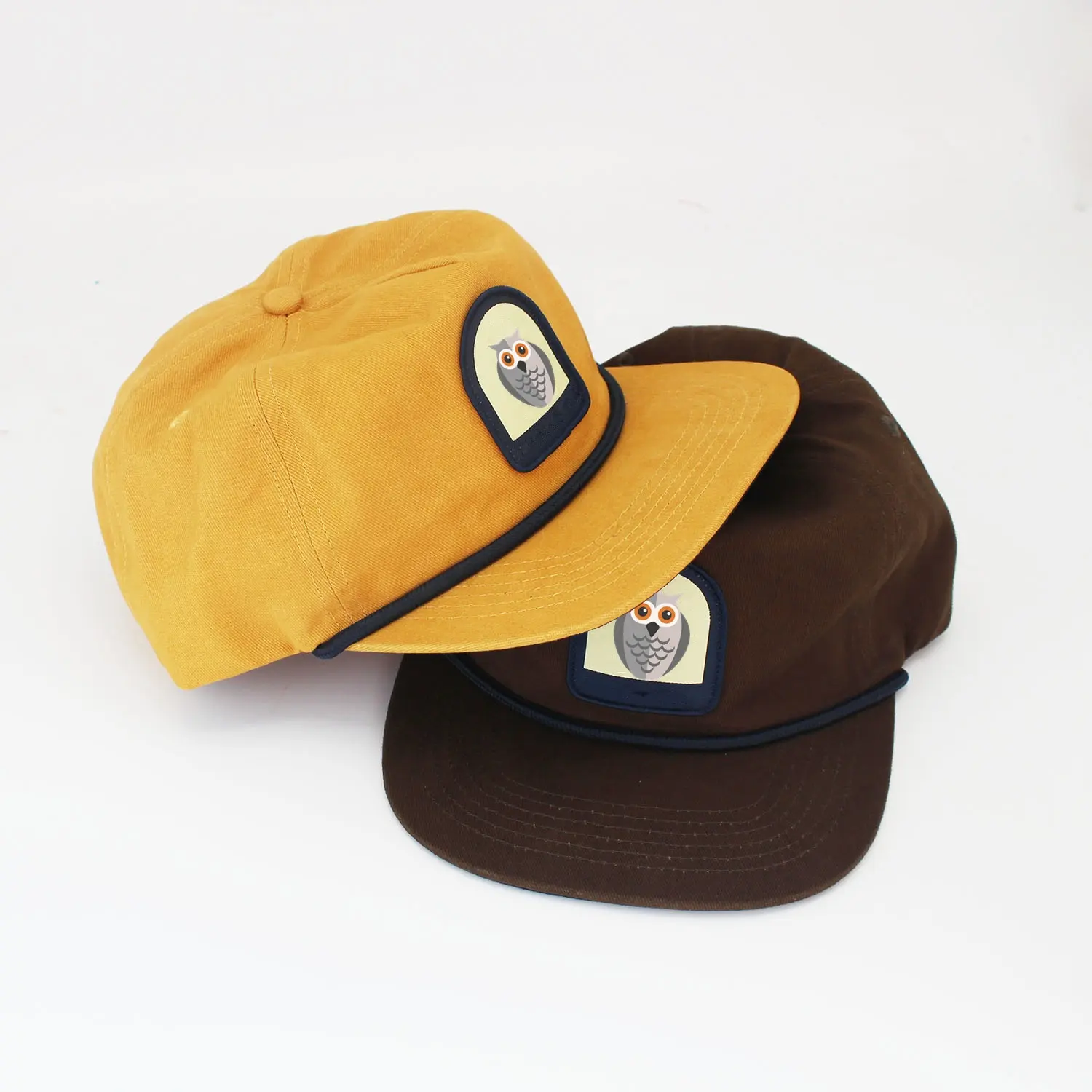 2023 Benutzer definierte Farben Baumwolle Unstrukturierte Retro 5 Panel Seil Snapback Caps und Hüte mit Schnur