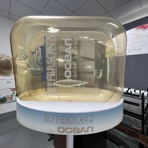 Exhibidor de Piso con Caja de Luz LED Acrílica Única Personalizada con Diseño de Océano para Publicidad en KTV y Pubs - Product Image 1