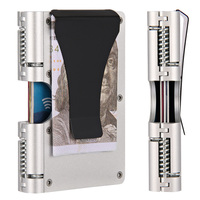 Portefeuille en aluminium anti-RFID pour homme, porte-cartes de crédit, usinage CNC, anti-scannage, portefeuille pour cartes bancaires