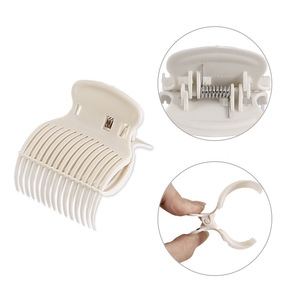 Pince à cheveux isolante thermiquement pour la teinture, la permanente et le conditionnement, en plastique, pour usage en salon, blanche - Product Image 1
