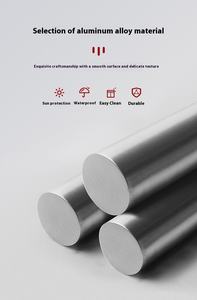 Support mural GQK en alliage d'aluminium pour tube carré, avec bride, non amovible, pour rail amortisseur simple - Product Image 2