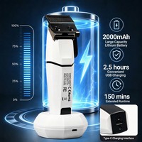 Tondeuse à cheveux ultra-silencieuse 33 dB, moteur 390, 7000 tr/min, USB, rechargeable 2000 mAh, pour salon et barbier, kit de 8 guides de coupe