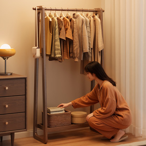 Corner floor-standing coat <b>rack</b>/<b>clothes</b> hanger/wall hanging <b>rack</b>/indoor living room corner/standing bag/storage <b>rack</b> - Product Image 1