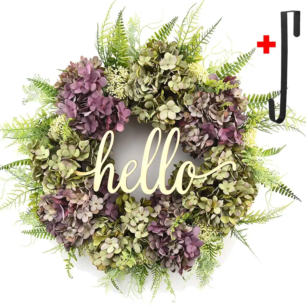 High Quality New Best Selling Home Decoration Hydrangea Wreaths For Front Door