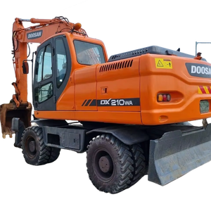 Excavadora de ruedas Doosan DX210Wa usada de alta calidad y bajo precio, máquina excavadora de segunda mano Doosan DX210 en venta - Product Image 1