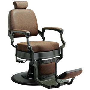 Chaise de salon de coiffure de rasage pour hommes de luxe chaise de salon de tête d'huile rétro grande chaise inclinable chaise spéciale de salon de coiffure pour hommes - Product Image 2