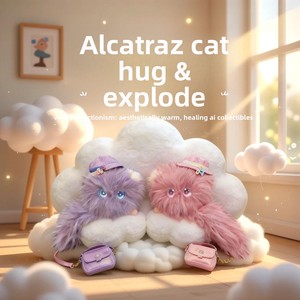 Nuovo Peluche AI Super Morbido in Poliestere con Imbottitura in Cotone PP, Compagno Interattivo Intelligente per Animali Domestici, Bambola Pendente Gatto con Scritte, Unisex - Product Image 2